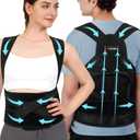 Posture Corrector for Men and Women, Adjustable Upper Back Brace, Comfortable Shoulder Support for Spine Alignment, Posture Training and Daily Wear Under Clothes (Small 26.8-33.5)