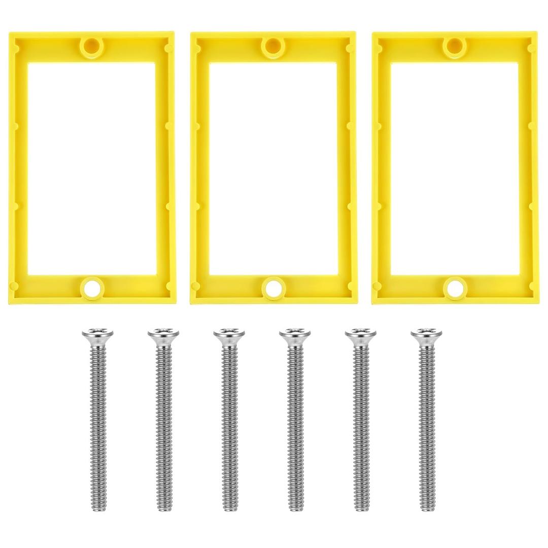 3 Pcs Electrical Box Extender, 1/4" Outlet Box Extender with 6 Screws, Electrical Receptacle Extenders for Electric Boxes and Electric Outlet Switches