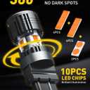 AUXITO CANBUS 3157 LED Bulbs Amber Yellow with Built-in Resistor 3156 3457A 4057 4157 Anti Hyper Flash Error Free Front Rear Turn Signal Lights and Blinker Maker DRL Parking Lights, Pack of 2