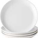 4 Piece Ceramic Appetizer Plates, 5.6 Inch Small Dessert Plates Set, White Round Plates for Bread, Butter, Snack, Lightweight Dinnerware Saucer Sets - Ivory, Oven, Microwave & Dishwasher Safe