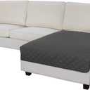 Easy-Going Sectional Couch Covers for Dogs L Shape Sofa Cover Reversible Sofa Slipcover Chaise Lounge Cover Furniture Protector Cover for Pets Dog Cat (42 x 68 inches, Dark Gray/Dark Gray)