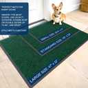 OLANLY Front Door Mat Indoor Outdoor Entrance, Waterproof Heavy Duty Doormat, Fade Resistant, Low Profile, Easy Clean Patio Porch Welcome Floor Mats for Entry, 71x23, Green