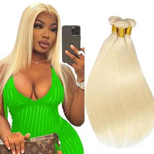 #613 Blonde Bundles Human Hair Honey Blonde Straight Bundles 30 32 34 Inch Unprocessed Brazilian Virgin Hair 3 Bundle Deals Quick Weave Hair Extensions 50 Gram Per Bundle For Woman