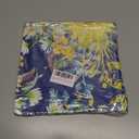 BaoNews Floral Pillow Covers, Purple Blue Daisy Flower Floral Daisies Flower Square 18 x 18 Inches Decorative Throw Pillow Covers Cotton Cushion for Sofa Bedroom Car, Yellow, Set of 2