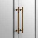 Goo-Ki Vintage Retro Antique Brass Zinc Alloy Cabinet Handles - 10''(256mm) Hole Center Striped Decorations Cabinet Pull Hardware for Bedroom, Kitchen, 6 Pack