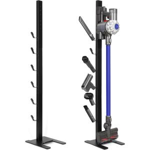 6 Hooks Dyson Vacuum Stand, Stable Metal Storage Floor Stand Docking Station Attachments Holder for Dyson V15 V11 V10 V8, V7 , V6 Cordless Stick Vacuum Clearners & Accessories Organizer (6 Hooks)