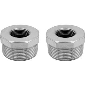 Stainless Steel 1-1/2" Male NPT to 1" Female NPT Reducer Hex Bushing Pipe Fitting Adapter (pack of 2)