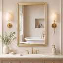 Gold Bathroom Mirror 24x36 Inch, Rectangle Vanity Mirror