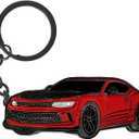 Glahorse For Chevy Camaro Keychain，For Chevy Camaro Accessories 20102020，Metal Keychain (Red)