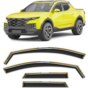 in-Channel Window Rain Guard for Hyundai Santa Cruz 2022 2023 2024 2025 2026 Rain Guards Side Window Visors Low Profile Vent Visor Window Deflectors Vent Shades Car Accessories