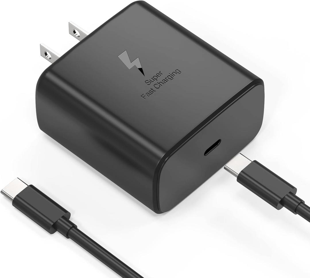 2026 45W Super Fast Charger USB C Android Phone Charger Fast Charging Compatible with Samsung Galaxy S25/ S25 Ultra/ S25+/ S26 Ultra/ S26/ S26+/ S24 Ultra/ S23/ S22/ S20/ S21/ Note 10, Galaxy Tab, 6ft C Cable