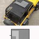 Savadicar Mesh Shade Top, Roof Sunshade Cover for 1995-2006 Jeep Wrangler TJ, UV Protection & Heat Reduction for Enhanced Comfort on The Road, Durable Polyester, Black
