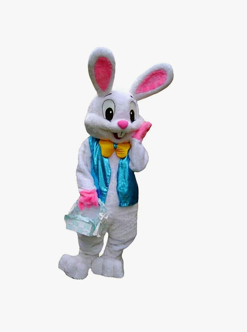 Easter Party Rabbit Costume Bunny Costume Plush Halloween Animal Mascot Costume, One Size