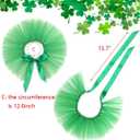 Pet Dog Saint Patrick's Day Costume - Green Dog Top Hat Dog Saint Patrick's Day Shamrock Bandana with Clover Pattern and Pet Tutu Skirt for Girl Dogs Cats Puppy Kitten 3Pcs