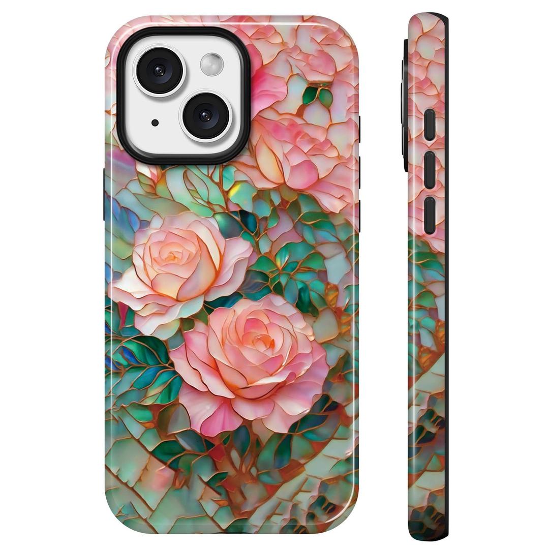 Lumen for iPhone 13 / iPhone 14 Case, Compatible with Magsafe, Rose Floral