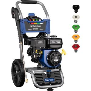 Westinghouse WPX3400 Gas Pressure Washer, 3400 PSI and 2.6 Max GPM, Onboard Soap Tank, Spray Gun and Wand, 5 Nozzle Set, for Cars/Fences/Driveways/Homes/Patios/Furniture
