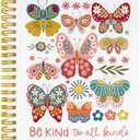 Nipil Boho Butterfly Motivational Notebook Journal, Be Kind to All Kinds Inspirational Notebooks for Note Taking, Butterfly Journals for Writing, Boho Hardcover Spiral Notebook Journal, 5.5x8.3 Inch