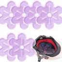 Ice Pack Hard Hat Cooling Insert, Blue, Flower Shape Design, Reusable Helmet Cooling Pad for Heat Protection (Purple, 6 Count)