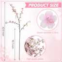 Giegxin 8 Pcs Silk Cherry Blossom Branches Cherry Blossom Tree Stems Long Stem Artificial Flowers for Tall Vase Flowers for Home Wedding Vase Floral Arrangements (Pink,43.3")