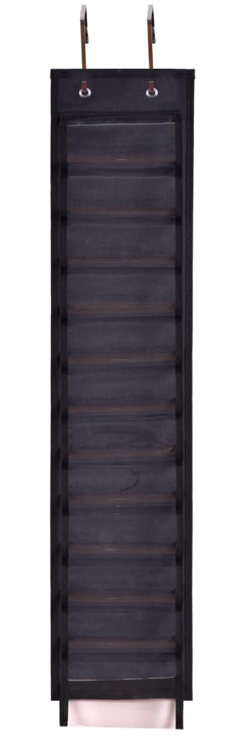 Legging Storage Bag, Shirts Jeans Compartment Storage Hanger, Foldable Leggings Organizer Clothes Portable Closets Roll Holder (Black)