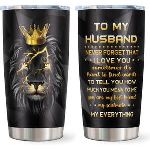 Gifts for Husband, Valentines Day Husband Gifts, Husbands Birthday Gift Ideas, Birthday Gift for Husbands from Wife, Best Presents for Him Tumblers Mug 20oz(1pc)