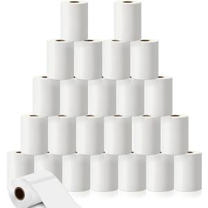 Ctosree 24 Rollers Compatible with Phomemo/D30 Label Printer Blank Adhesive Thermal Paper Compatible with Phomemo Label Printer Paper Sticker Tape for Name Price (1.18 x 1.96 Inch)