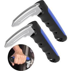 2Pack Multifunction Car Handle Assist for Elderly and Handicapped, 3 in 1 Automotive Door Assist Handle, Seatbelt Cutter, Window Breaker, Car Door Handle for Seniors (Blue)