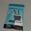 Abaadlw Trigger Finger Splint 2 Pcs, Adjustable Index Finger Splint, Finger Splint Middle Finger, Ring Finger Splint, Pinky Finger Splint,Hand Brace (Black-B1-2)