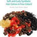 Hygloss 2 oz Curly Doll Hair for Crafts Black- Premium Synthetic Hair for Doll Making, Puppets, and Arts & Crafts Projects Easy Application