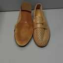 Arqa Penny Loafers for Women Comfortable Slip on Formal Work Flats Natural Raffia Woven Flats Dressy Casual Walking Shoes, size 40