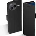 for Poco F7 Pro Case PU Leather Flip Cover Wallet Protector with id Holder Card Slots Magnetic Closure Protective Phone Cover for Xiaomi Poco F7 Pro Wallet Case, Black