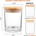 SUPMIND 15 Pack Glass Candle Jars, 7oz Clear Candle Containers with Bamboo Lids, Empty Candle Jars for Making Candles - Dishwasher Safe, 7 fl.oz