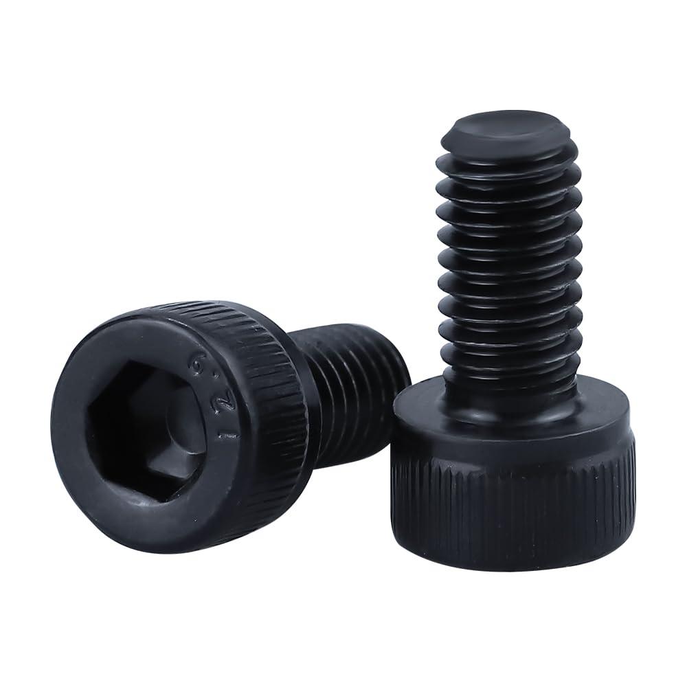 #8-32 x 1/2" Socket Head Cap Screws Bolts, 12.9 Grade Alloy Steel, Black Oxide Finish, Allen Hex Drive, Full Thread, 100-pack