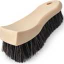 YeewayVeh Long Bristle Horse Hair Brush for Leather, Versatile Leather Cleaning Brush for Car Interior Seat, Carpet, Upholstery, Furniture and Shoes (1 Pack, Brown)