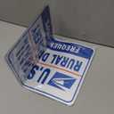 Mail Delivery Driver Magnetic Signs - 3 Pack Rural Carrier Delivery Frequent Stops Reflective Magnet for Car - Weather-Resistant - 11.8 x 8.1 inch (Blue White 3 Pack)