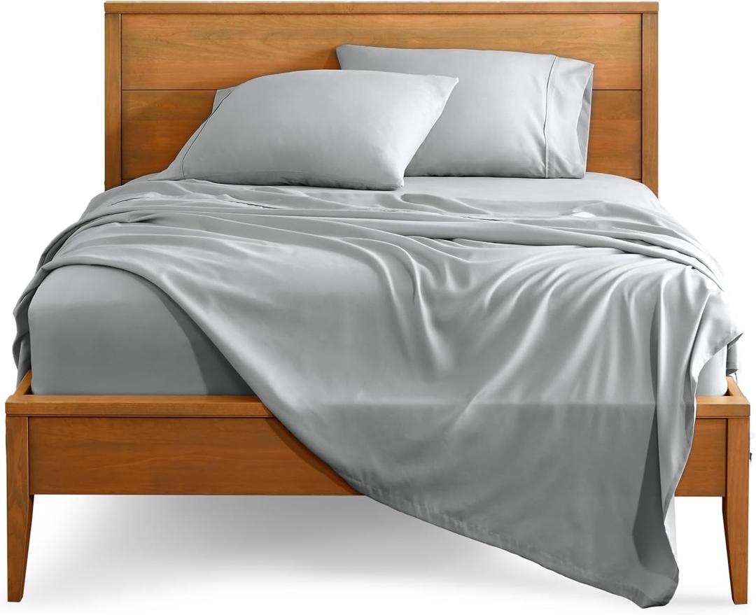 Bare Home King Sheet Set - 1800 Ultra-Soft Microfiber King Bed Sheets - Double Brushed - Deep Pockets - Easy Fit - 4 Piece Set - Bedding Sheets & Pillowcases (King, French Grey)