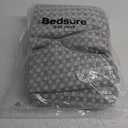 Bedsure Cooling Cotton Waffle Queen Size Blanket - Lightweight Breathable Summer Blanket of Rayon Derived from Bamboo for Hot Sleepers, Luxury Throws for Bed, Couch and Sofa, Grey, 90x90 Inches