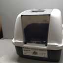 Catit Airsift Jumbo Hooded Litter Pan, Warm Gray/White - Privacy and Easy Access for Cleaning - Ideal for Larger or Multiple Cat Households