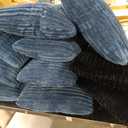 Boneless Couch, 4 L Shaped Blue Pieces, 1 Black Long Piece