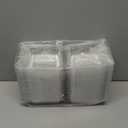 100 Pcs Clear Hinged Plastic Containers with Lids,Individual Cake Slice Containers,Square Plastic Food Container,Disposable Clamshell Take Out Containers for Cakes,Cookies,Pasta,Sandwiches,Salad