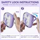 Inesore for AirPods Pro 3 Case 2025 with Lock, for Women Girly Floral Clear Case Compatible with Apple Airpods Pro 3rd Generation Cover, with Phone Stand,Keychain & Cleaner Kit -Purple Flower