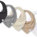Burt's Bees Baby 5-Pack Bandana Bib Set with Snap Closure