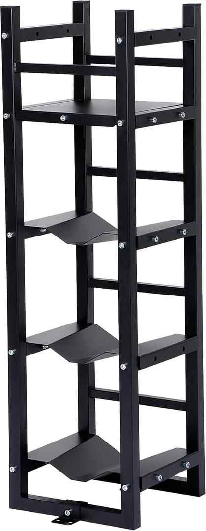 Refrigerant Tank Rack w/ 3x30lb and Storage Plate, Stable Refrigerant Cylinder tank rack, Cylinder Rack Sufficient Storage for Freon, Gases, Oxygen, Nitrogen, Acetylene