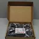 JQK Cabinet Door Hinges Black, Soft Closing 1/2" Partial Overlay Cupboard Door Hinge for Face Frame Cabinets with Door Bumper, Metal 20 Pack, CH300-BK-P20