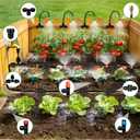 230FT Drip Irrigation System for Garden with 38pcs Adjustable Copper Nozzles & Emitters, Automatic Garden Watering System with 1/2" & 1/4" Tubing for Raised Bed, Yard, Greenhouse, Potted Plants, Lawn, 33FT 1/2'' Main Tube + 197FT 1/4'' Drip Tube