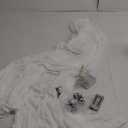 20 Pcs Halloween Creepy Cloth with Black Fake Spiders Realistic Large Spider Web Decoration Scary Props for Haunted Horror Yard Window Doorway Outdoor Halloween Themed Decorations(White)