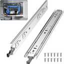 1 Pair 18 Inch 150 Lb Heavy Duty Drawer Slides with Lock Full Extension Ball Bearing Cabinet Telescoping Sliding Rails Tool Box Runners Tracks Glides Side Mount