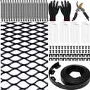 4-in-1 Landscaping Grid Kit Including 40x4 ft 2" Depth Gravel Grid 1880 Lbs Per Sq ft 33ft Garden Edging Pruning Shears Gloves with Spikes Heavy Duty Geocell for DIY Patio Walkway Driving