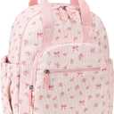 Bluboon Kids Backpack for Girls Boys 4-8 Cute 15" School Backpacks Preschool Kindergarten Bookbags Daycare Travel (Pink Bow Flower 212 L)