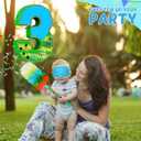 Number 3 Pinata for Birthday Party Decorations, Jungle Dinosaur Piata Games Toy (3th)